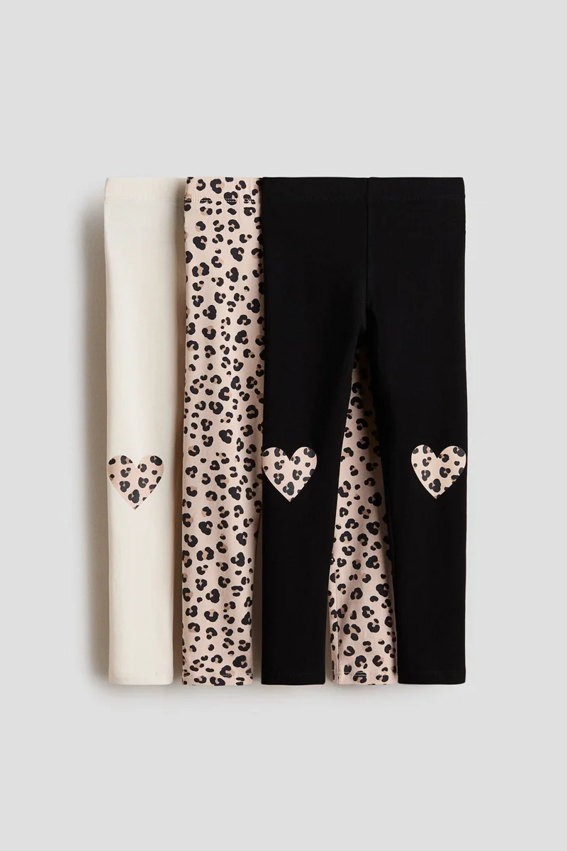H&M 3-pack cotton leggings